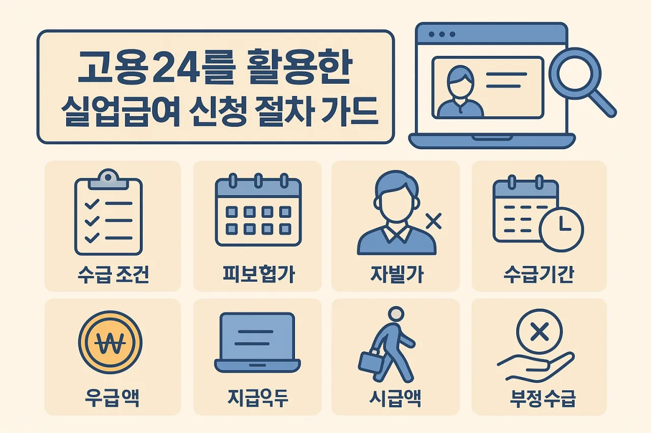 실업급여 조건과 지급액 - 고용24를 활용한 실업급여 신청 절차 가이드
