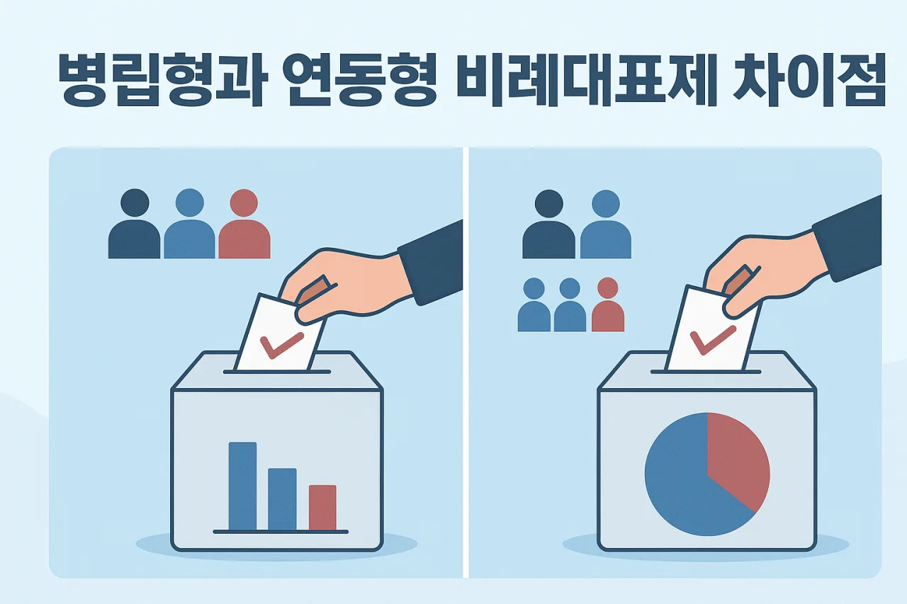 병립형과 연동형 비례대표제 차이점