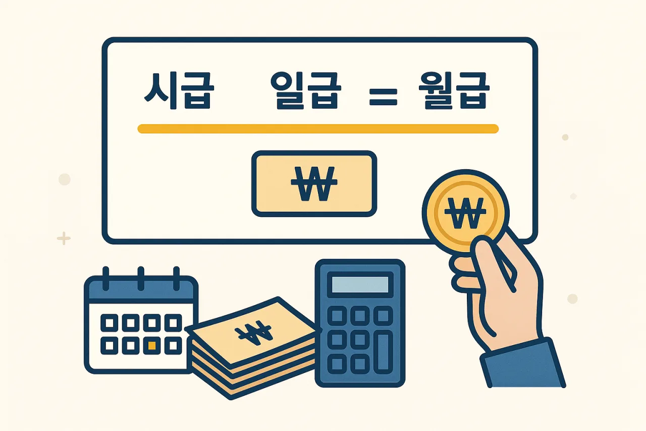 최저임금 결정 - 시급·일급·월급 간의 상호 환산 기준과 공식