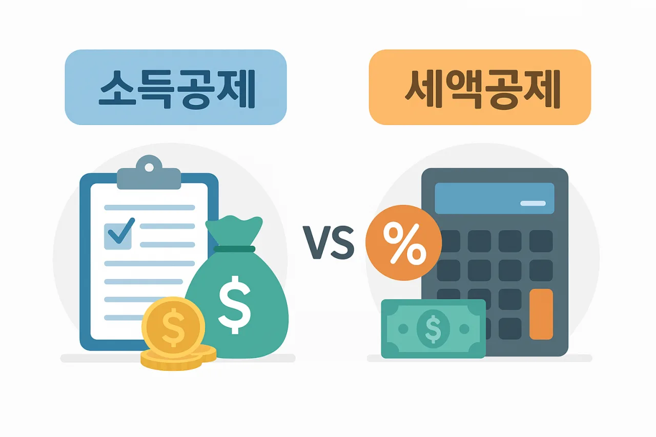 한눈에 비교하는 소득공제 세액공제 차이