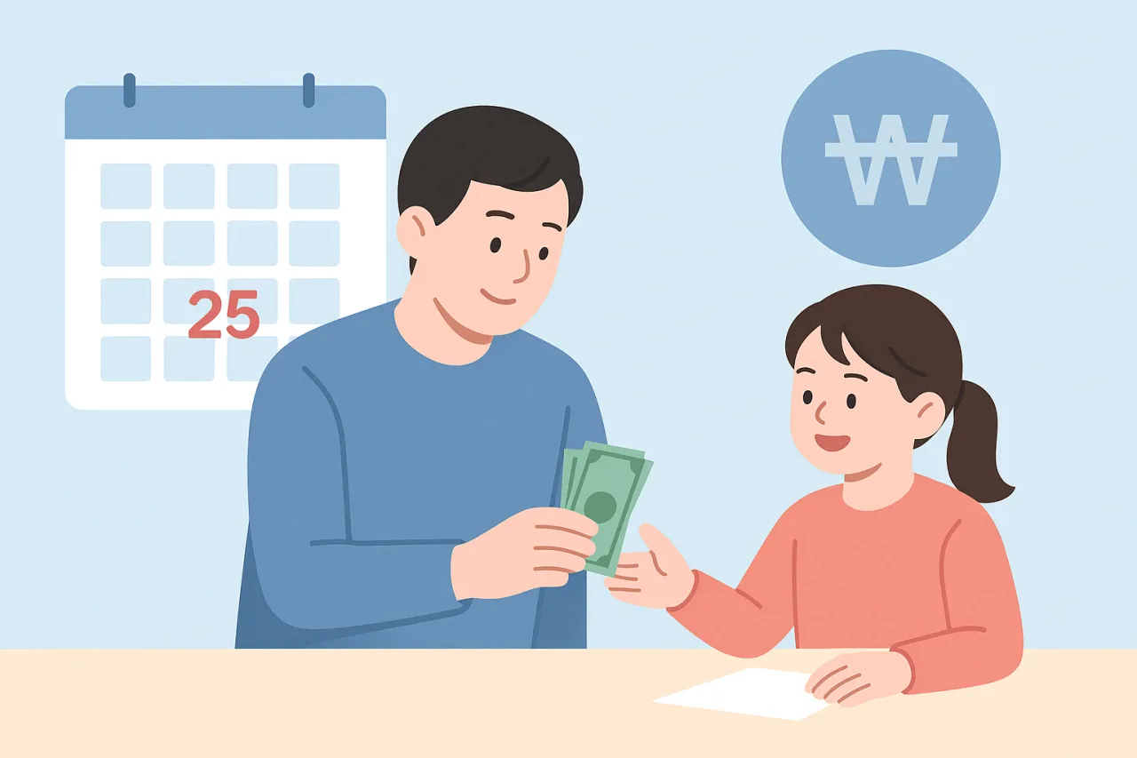 양육비 선지급제 — 미성년 자녀 1인당 월 20만원을 매월 25일에 받습니다 화면